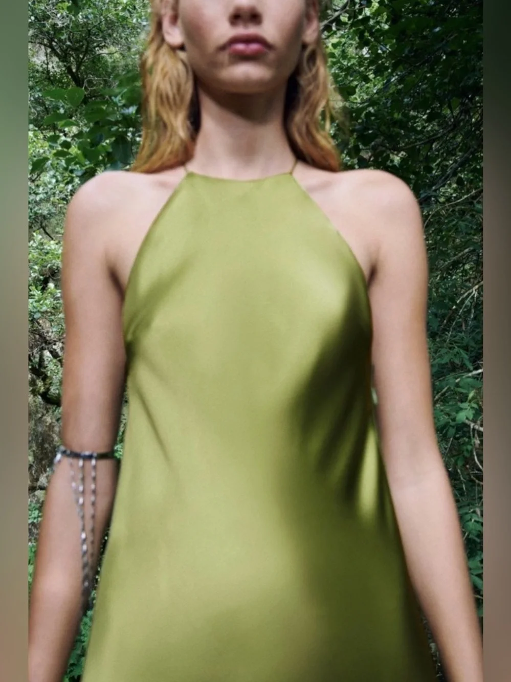 ZARA Satin Slip Dress with Spaghetti Straps NWT M - Picture 11 of 16